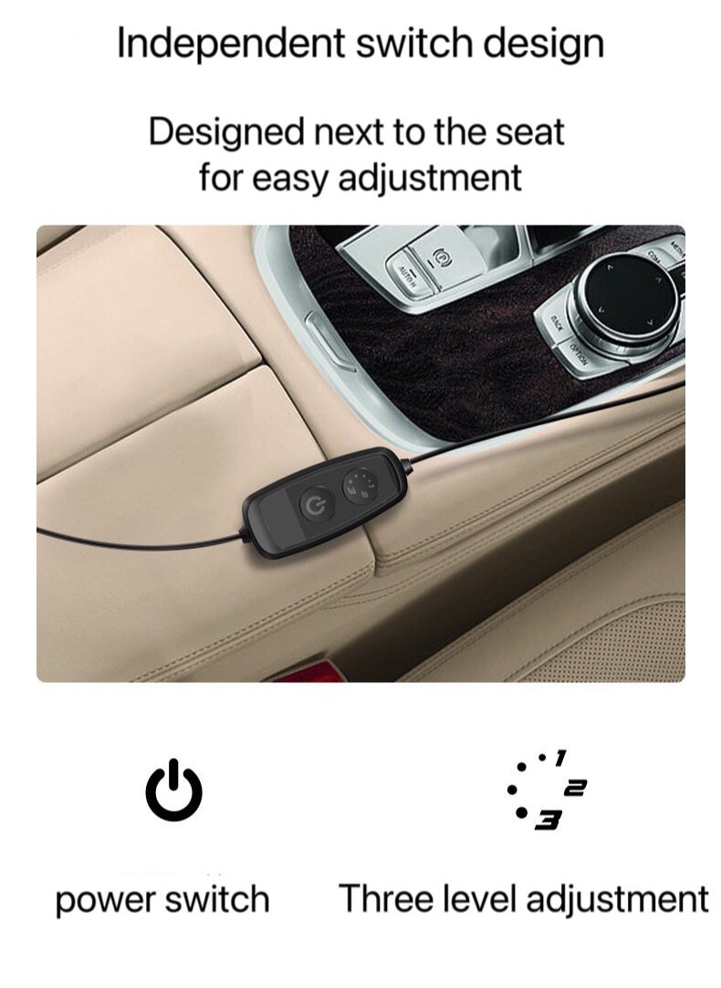 Generic USB Powered Leather Car Fans with Adjustable Strap,Portable Car Seat Fan for Front Rear Seat Passenger with 3 Speeds Strong Wind,Cooling Air Fan for SUV, RV, Office Seats Black  - Image 5