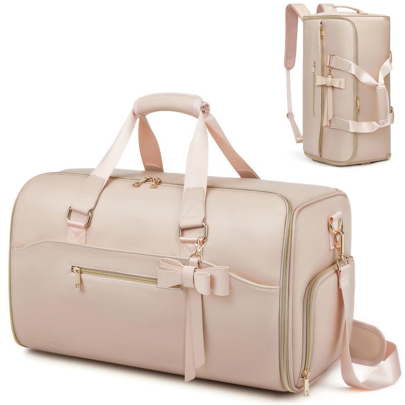 Moulyan Garment Duffle Bags for Travel,Moulyan Convertible Garment Bag with Shoe Compartment,3 in 1 Waterproof Travel Suit Bag with Shoulder Strap for Women - Image 1