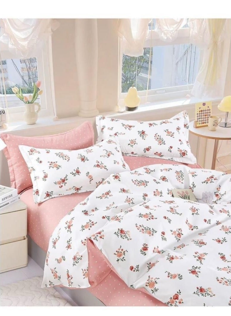 BAIG 6-Piece King Size Comforter Set – Cotton & Polyester Blend – Soft Duvet, Bedsheet & 4 Pillowcases – 240x260cm 