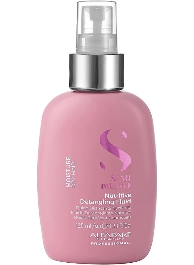Alfaparf Milano Semi Di Lino Moisture Nutritive Detangling Fluid 125ml | Anti-Frizz Spray for Dry Hair, Smooths, Detangles And Adds Shine - Image 1