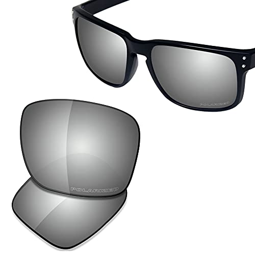 SAUCER عدسات استبدال متميزة SAUCER لنظارات أوكلي هولبروك OO9102 - دفاع عالي - معدني كروم مستقطب - Image 2