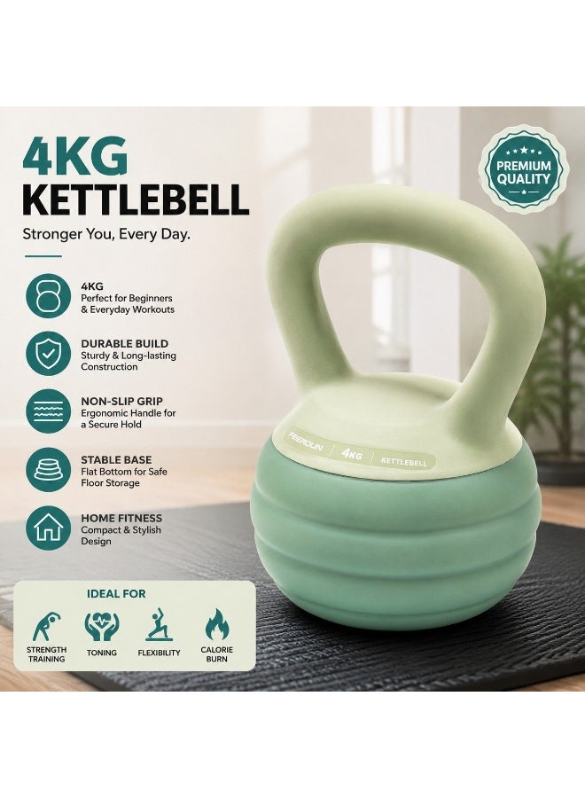 SOFT TOUCH KETTLEBELL FOR COMFORTABLE WORKOUTS – Premium soft kettlebell design with smooth soft-touch coating helps reduce hand discomfort during strength training, fitness workouts, weight lifting, and daily exercise routines. - Image 4