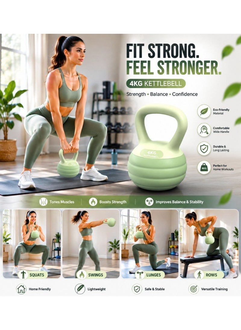 SOFT TOUCH KETTLEBELL FOR COMFORTABLE WORKOUTS – Premium soft kettlebell design with smooth soft-touch coating helps reduce hand discomfort during strength training, fitness workouts, weight lifting, and daily exercise routines. - Image 1