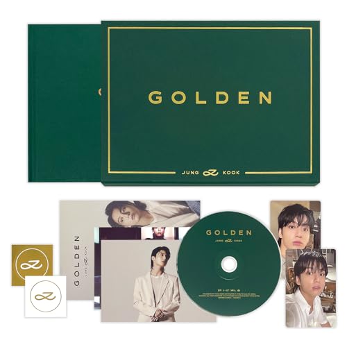 INFUN JUNGKOOK - [GOLDEN] (SHINE Ver.) Book Case + Photo Book + CD & CD Envelope + Post Card + Poster + Photo Card + Symbol Sticker + Contents Envelope + 2 Extra Photocards - Image 1