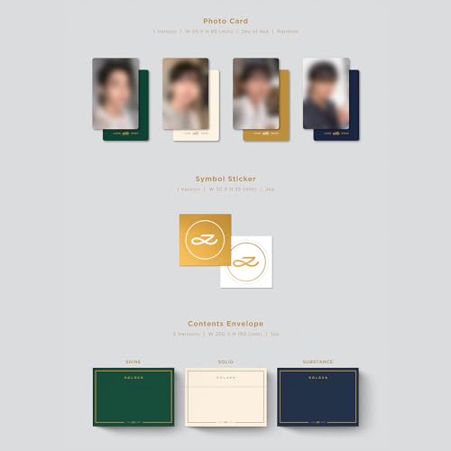 INFUN JUNGKOOK - [GOLDEN] (SHINE Ver.) Book Case + Photo Book + CD & CD Envelope + Post Card + Poster + Photo Card + Symbol Sticker + Contents Envelope + 2 Extra Photocards - Image 5