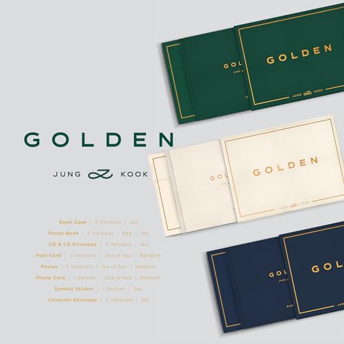 INFUN JUNGKOOK - [GOLDEN] (SHINE Ver.) Book Case + Photo Book + CD & CD Envelope + Post Card + Poster + Photo Card + Symbol Sticker + Contents Envelope + 2 Extra Photocards - Image 2