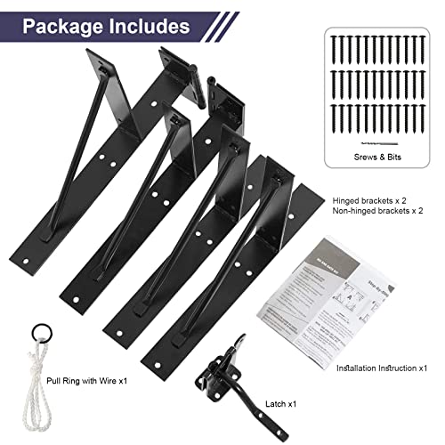 GoldOrcle Anti Sag Gate Kit Heavy Duty No Sag Kit for Wooden Gate Fence with a Gate Latch - Image 2