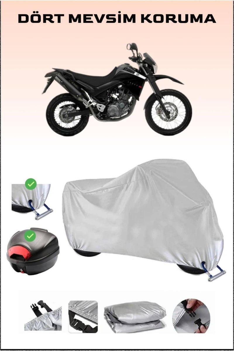 Breen Yamaha Xt 660 R Rear Bag And Lock Compatible Gray Motorcycle Canvas, Safe - Image 1