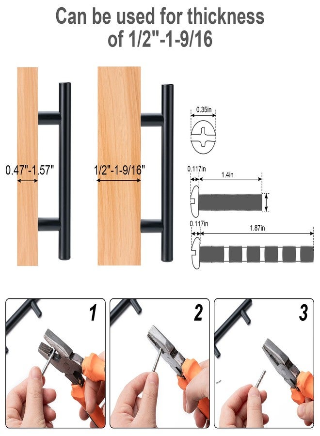Aegero 4 Pack Cabinet Pulls Matte Black Stainless Cabinet Handles ，for Kitchen and Bathroom Cabinets，5 InchLength, 3 Inch Hole Center - Image 3