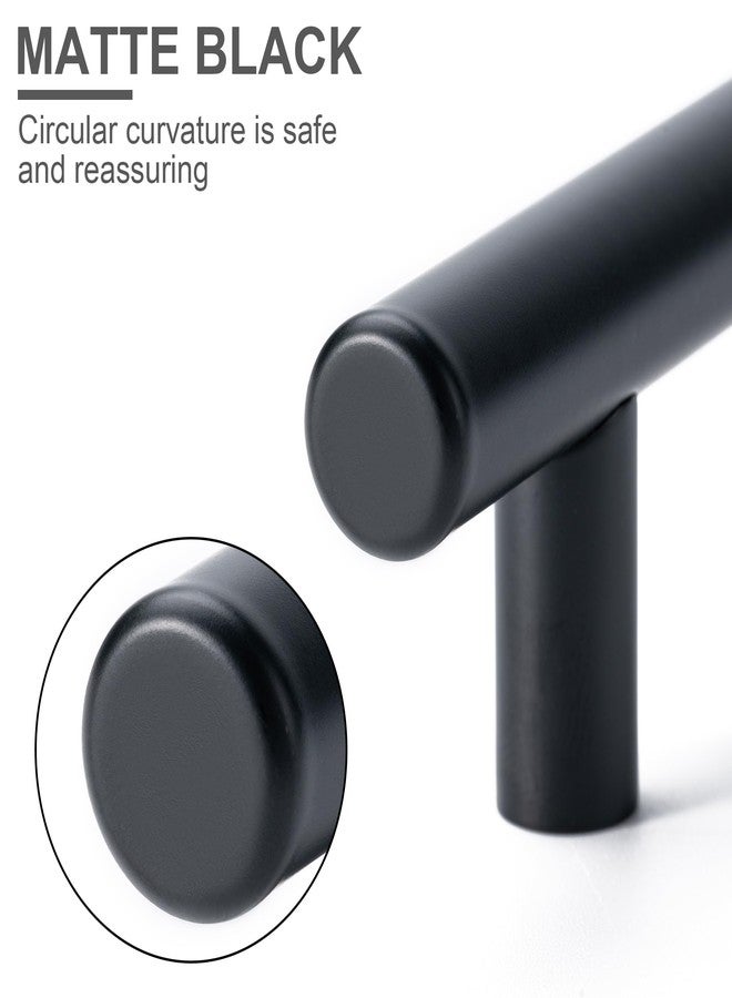 Aegero 4 Pack Cabinet Pulls Matte Black Stainless Cabinet Handles ，for Kitchen and Bathroom Cabinets，5 InchLength, 3 Inch Hole Center - Image 2