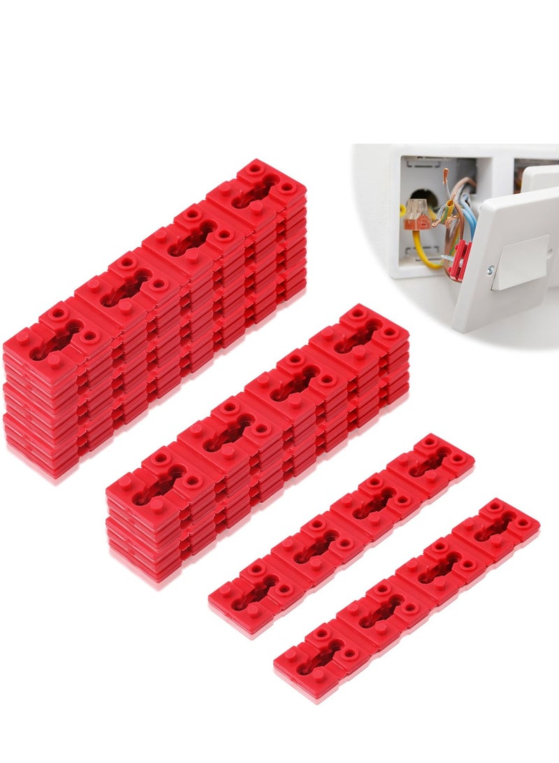 SOLARAE Switch and Receptacle Spacer Electrical Outlet Spacer Socket Outlet Spacers Twist Apart Spacers Plastic Switch and Receptical Spacers for Living Room Kitchen Bathroom Electrical Box(72 Pcs, Red) - Image 1