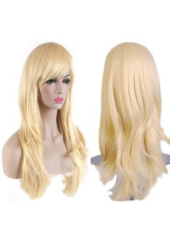 Akstore 28 inch Fashion Wigs Long Wavy Curly Hair Cosplay Wig (Golden)  - Image 1