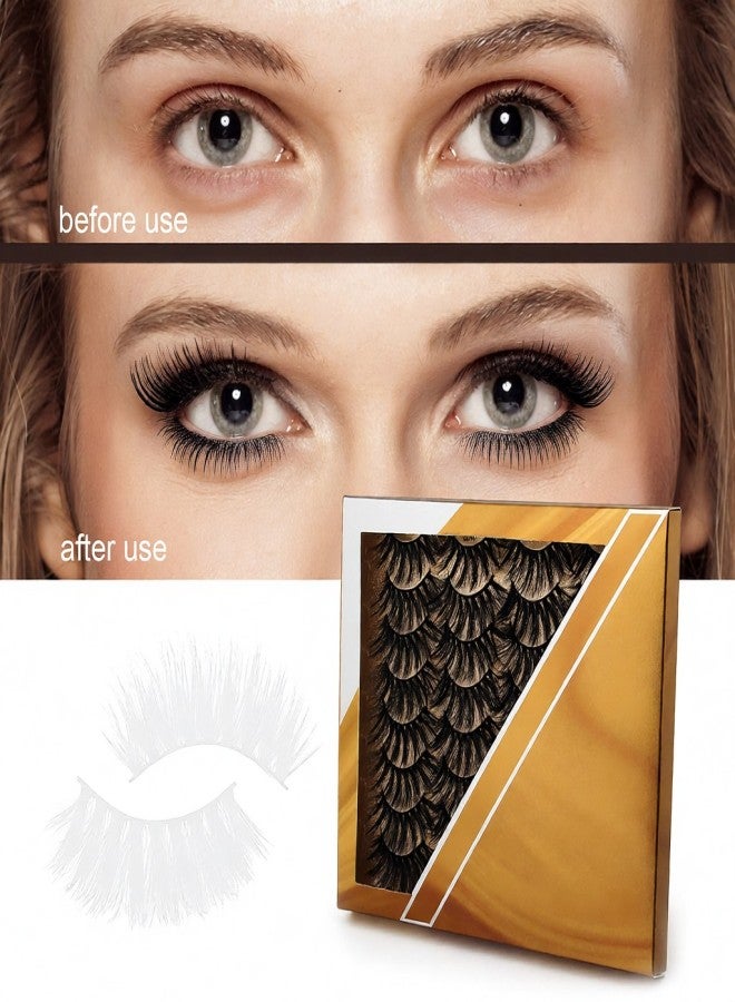 SHIDISHANGPIN 16 Pairs 3D Fake Eyelashes False Eyelashes for Eye Makeup Natural Long Thick Lashes - Image 4