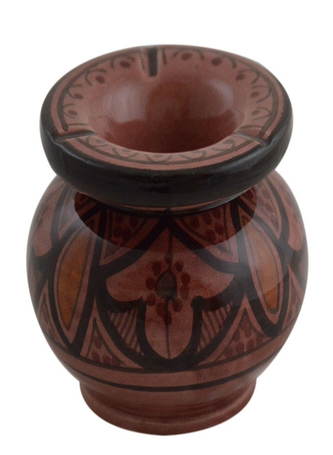 Treasures Of Morocco منافض سجائر خزفية مغربية مصنوعة يدوياً من كنوز المغرب، متوسطة الحجم، بدون دخان - Image 1