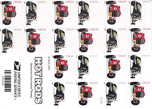 USPS Hot Rod Stamps Booklet of 20 x Forever U.S. Postage Stamps Scott 4909 - Image 2