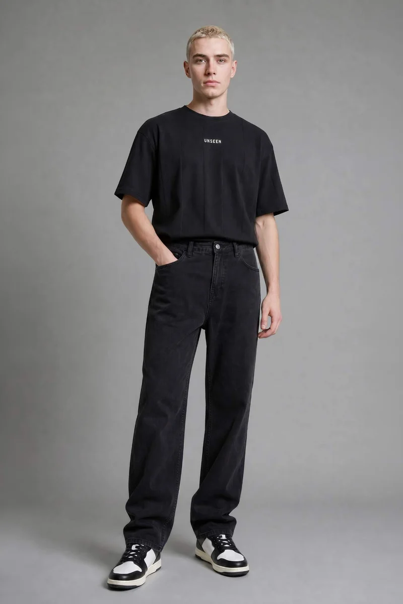 ديفاكتو Baggy Fit High Waist Ankle Length Trousers