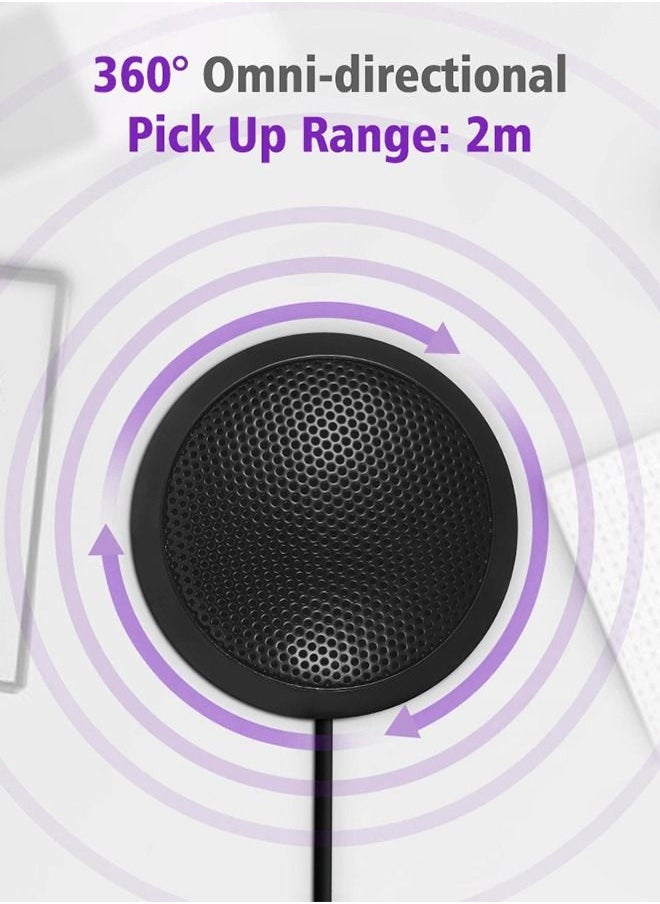 CATANES - Round Microphone Portable 360° Omnidirectional Multimedia Condenser PC Mic - Image 1