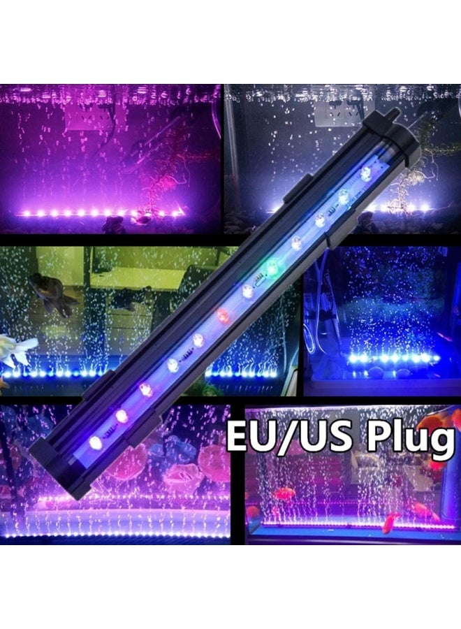 مصباح LED لحوض السمك، مقاوم للماء بمعيار IP68، متعدد الألوان وقابل للتعتيم، مزود بخاصية فقاعات الهواء، قابل للغمر تحت الماء، مع جهاز تحكم عن بعد وخرطوم هواء بطول 1.5 متر - مناسب لأحواض السمك بأحجام تتراوح من 20-30 سم إلى 90-120 سم - Image 2