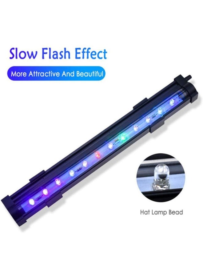 مصباح LED لحوض السمك، مقاوم للماء بمعيار IP68، متعدد الألوان وقابل للتعتيم، مزود بخاصية فقاعات الهواء، قابل للغمر تحت الماء، مع جهاز تحكم عن بعد وخرطوم هواء بطول 1.5 متر - مناسب لأحواض السمك بأحجام تتراوح من 20-30 سم إلى 90-120 سم - Image 3