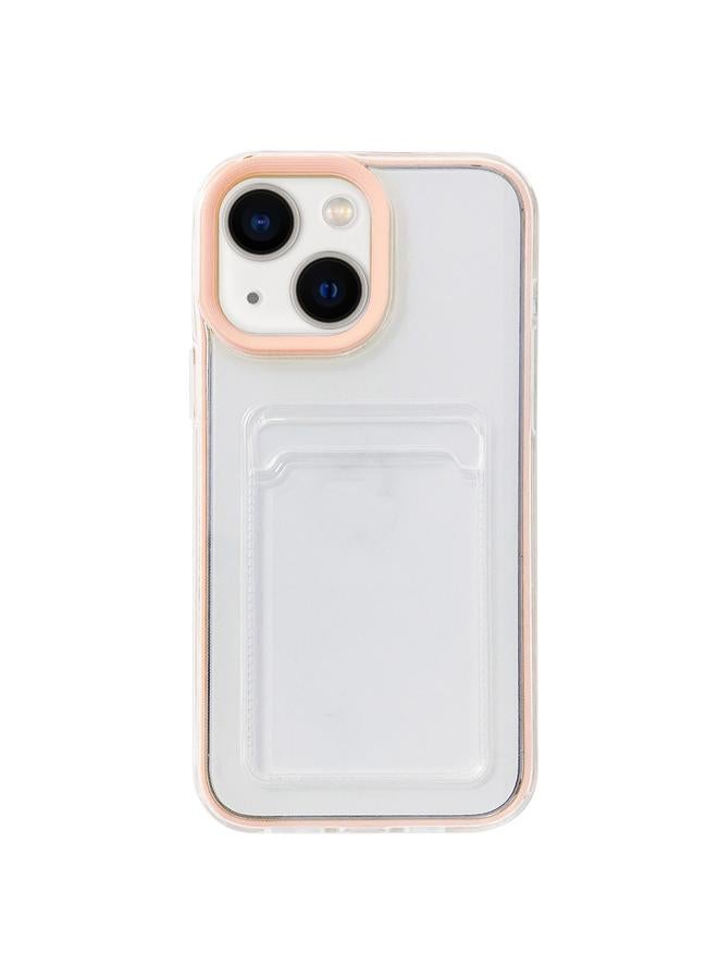 S-TOP Case For iPhone 13 360 Clear PC Hybrid TPU Phone Case with Card Slot - Image 1