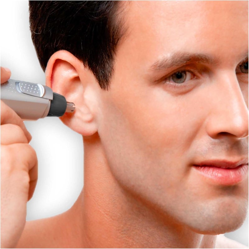 Braun Ear and Nose Hair Removal Trimmer EN 10 - Precise and Safe Grooming Tool silver - Image 4