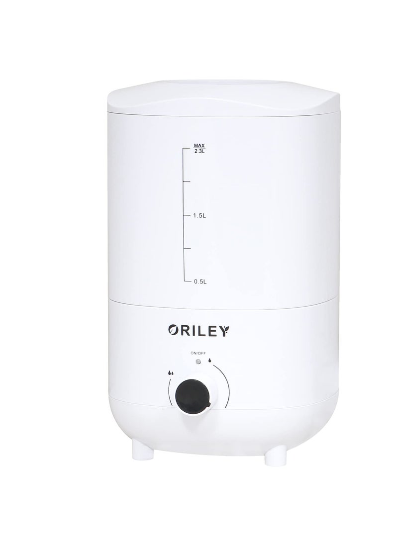 ORILEY Oriley 2111A Ultrasonic Cool Mist Humidifier Manual Air Purifier for Home Office Adults and Baby Bedroom 1 Year Warranty 23L 18W Solid White  - Image 1