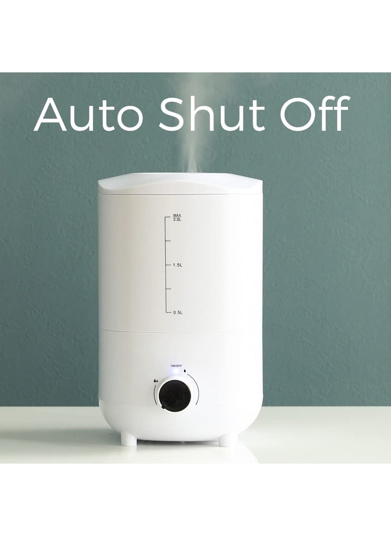 ORILEY Oriley 2111A Ultrasonic Cool Mist Humidifier Manual Air Purifier for Home Office Adults and Baby Bedroom 1 Year Warranty 23L 18W Solid White  - Image 4