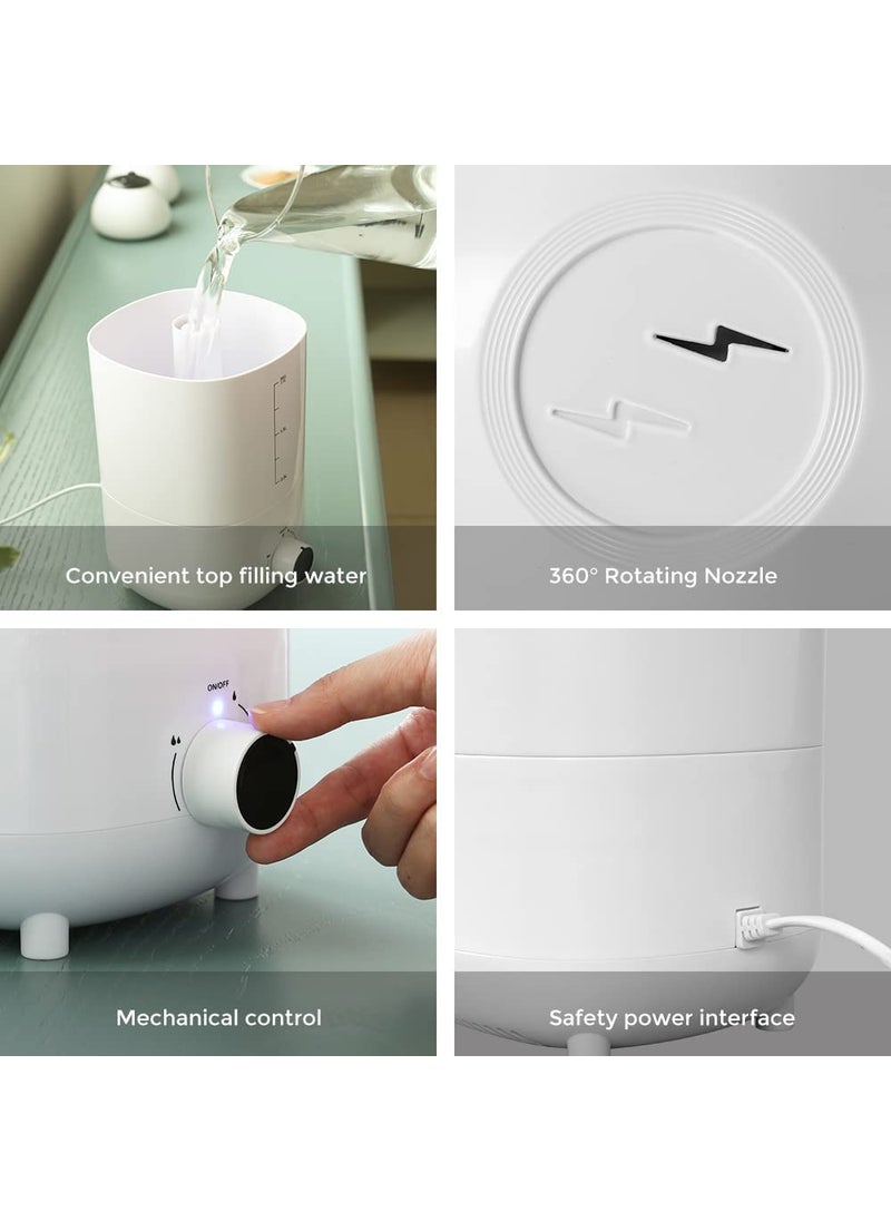 ORILEY Oriley 2111A Ultrasonic Cool Mist Humidifier Manual Air Purifier for Home Office Adults and Baby Bedroom 1 Year Warranty 23L 18W Solid White  - Image 5
