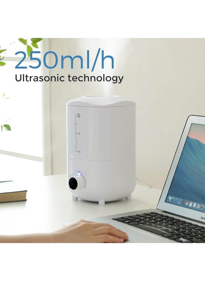 ORILEY Oriley 2111A Ultrasonic Cool Mist Humidifier Manual Air Purifier for Home Office Adults and Baby Bedroom 1 Year Warranty 23L 18W Solid White  - Image 2