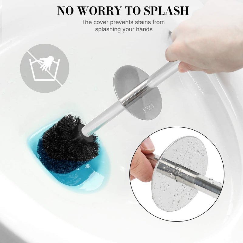 Wsedor Toilet Brush and Holder, 2 Pack Toilet Brush with 304 Stainless Steel Long Handle, Toilet Bowl Brush for Bathroom Toilet-Ergonomic, Elegant,Durable (Bronze) - Image 4