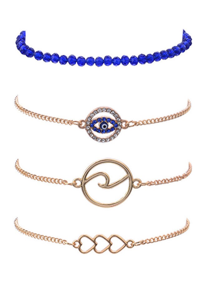 NIBEMINENT - 4-Piece Heart Design Fashion Bracelets Set - Image 1