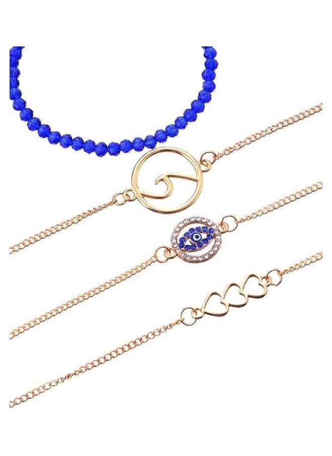 NIBEMINENT - 4-Piece Heart Design Fashion Bracelets Set - Image 1