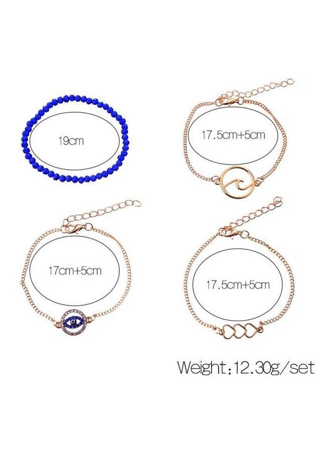 NIBEMINENT - 4-Piece Heart Design Fashion Bracelets Set - Image 1