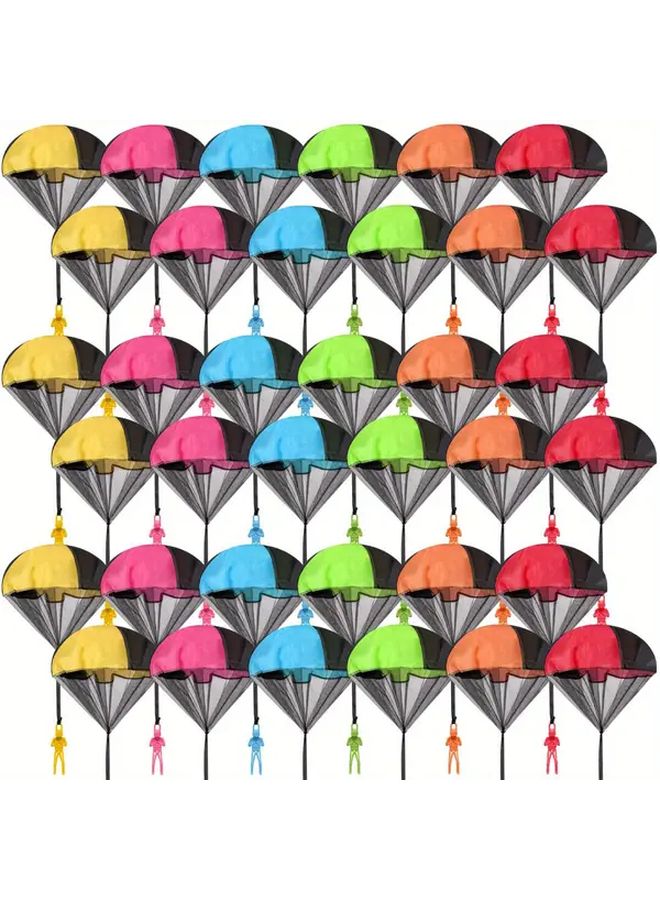 25pcs Random Parachute Toys Tangle Free Hand Tossable Soldier Designs 6 Colors - Image 2