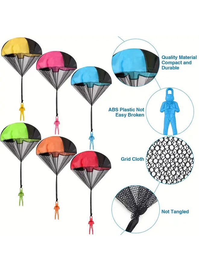 25pcs Random Parachute Toys Tangle Free Hand Tossable Soldier Designs 6 Colors - Image 5