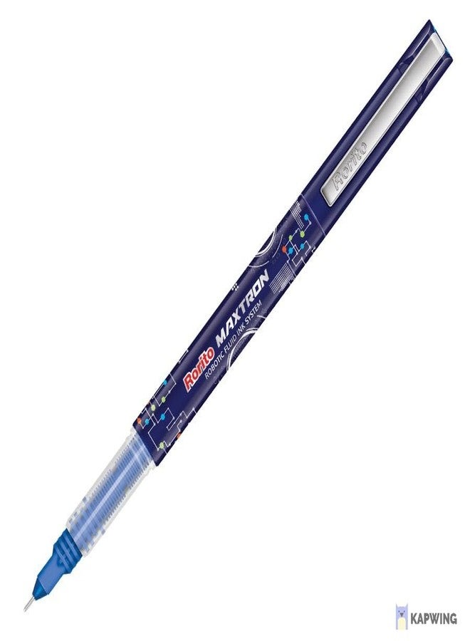 FIRST CLICK Rorito's Maxtron Blue Gel Pens Set of 5 Pen with 4 Refills Waterproof Ink 3 Times Extra Gel Writings from Ordinarys Pens - Image 4