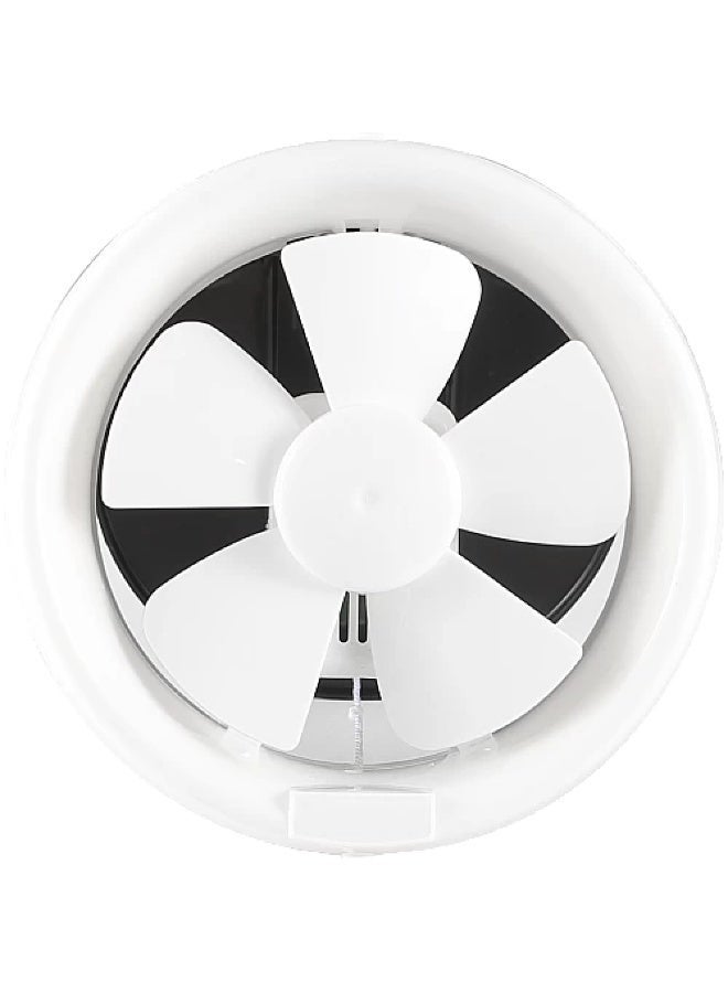 Anabia 6 Inch Round Exhaust Fan - AC 110V Dual Voltage Support - 15x15 cm - 18W Energy Efficient - High-Speed Ventilation for Kitchen & Bathroom - White Round Ceiling/Wall Fan - Image 1