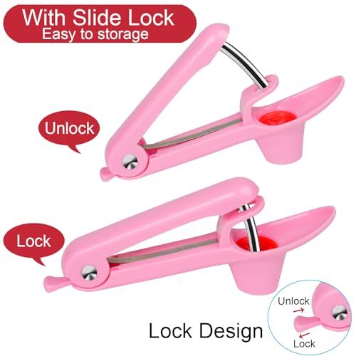 Axpsw Cherry Pitter Tool, Cherry Stone Remover, Cherry Corer, Pink, ABS Plastic & Stainless Steel Handle - Image 5