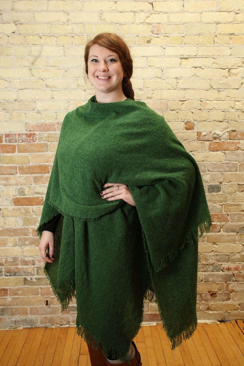 Biddy Murphy Wrap, Ruana Wraps for Women, Wool Shawl, Irish Gifts for Her, Biddy Murphy, Made in Ireland, 85% Lambswool, 54" X 72", Soft, Lightweight, Warm, Kelly Green - Image 2