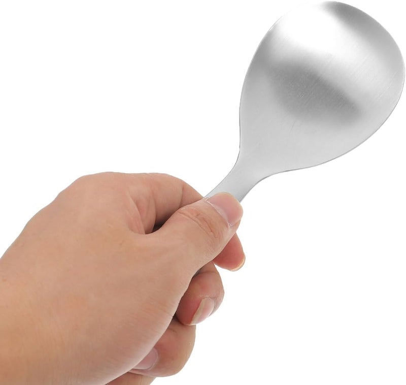 Cabilock 2Pcs Rice Spoons for Serving, Stainless Steel Rice Paddle Spoon Non Stick, Kitchen Silverware Utensils for Home Restaurant - Image 3