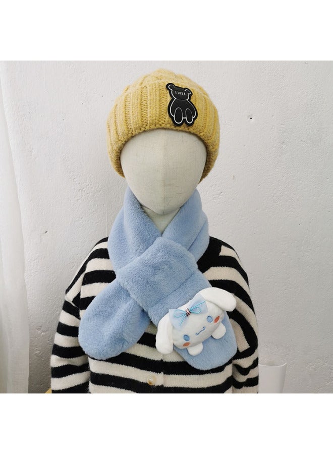 Autumn And Winter Kidsren's Scarf Autumn And Winter 800g Thickeneded K-style Cartoon Baby Scarf Kidsren's Plush Scarf