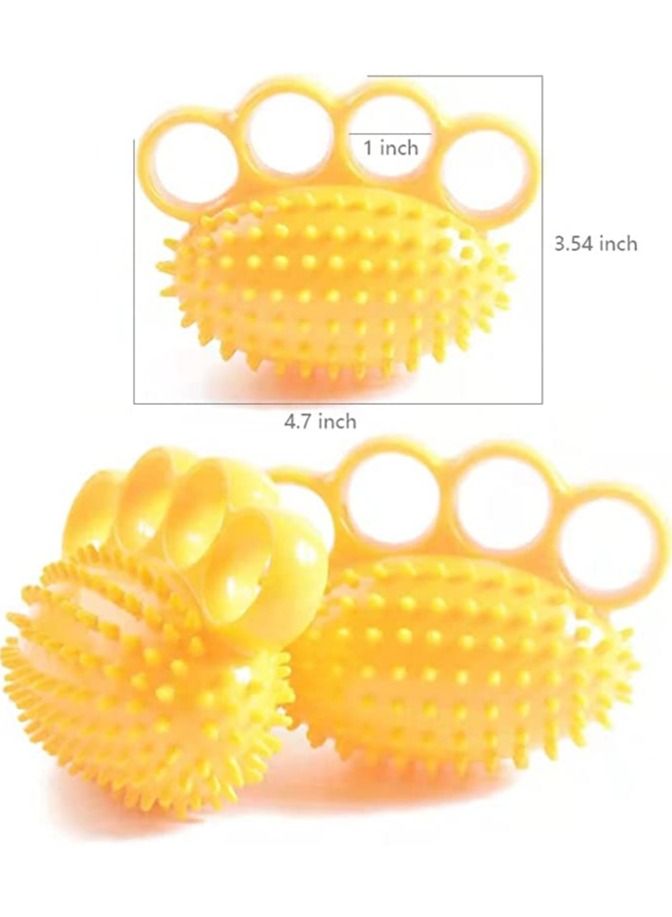 SYOSI Four Finger Exerciser Ball Fitness Sport Hand Gripper Ball Exerciser Strength Training Gym Finger Trainer Therapy Ball for Hand Cramps and Recovery - Image 3