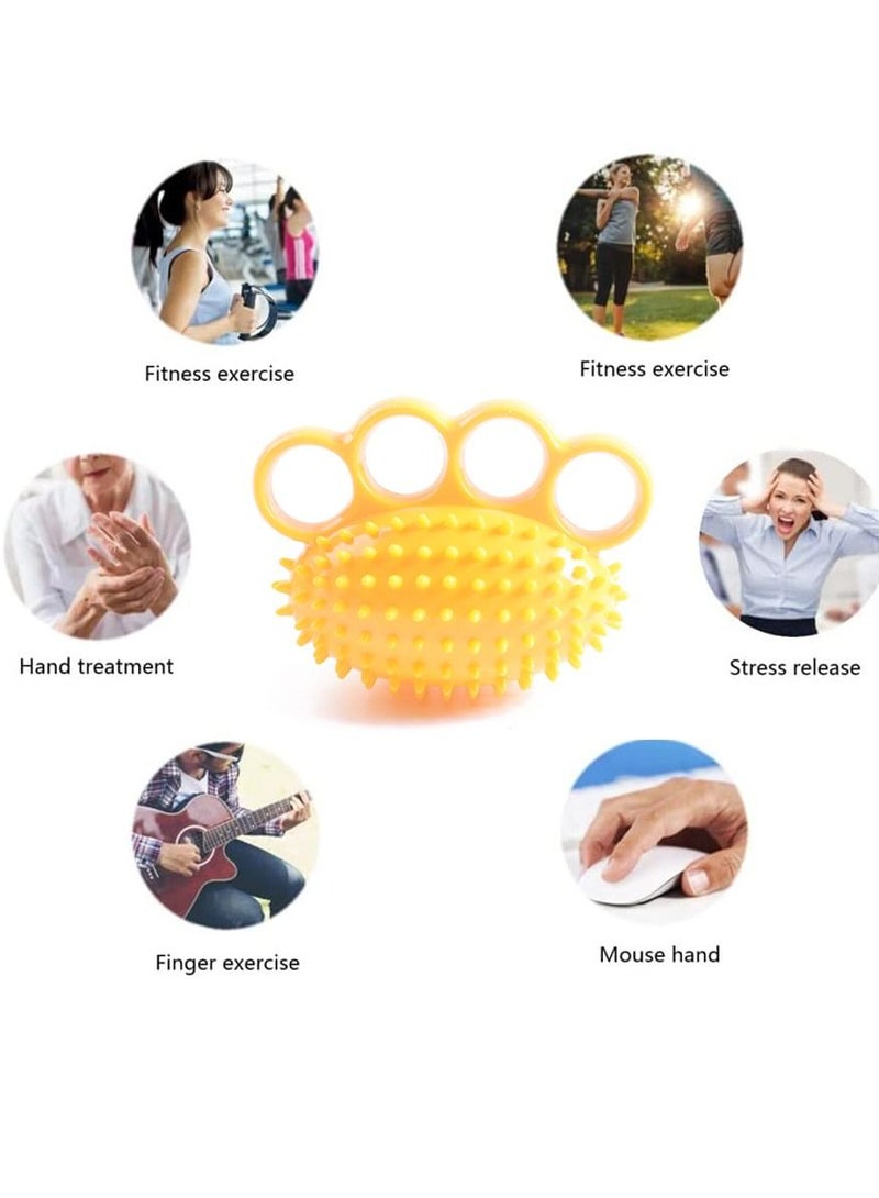 SYOSI Four Finger Exerciser Ball Fitness Sport Hand Gripper Ball Exerciser Strength Training Gym Finger Trainer Therapy Ball for Hand Cramps and Recovery - Image 2
