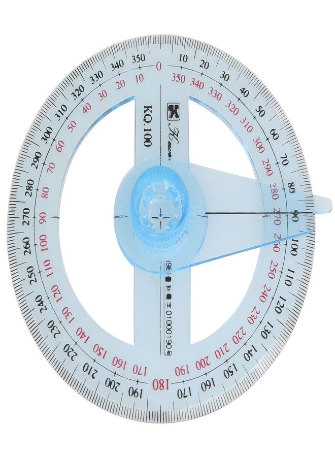 Longdex Swing Arm Protractor Plastic 4Inch 360 Degree Protractor with Swing arm - Image 2