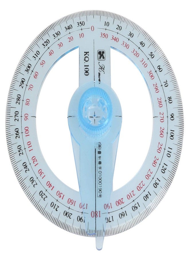 Longdex Swing Arm Protractor Plastic 4Inch 360 Degree Protractor with Swing arm - Image 1