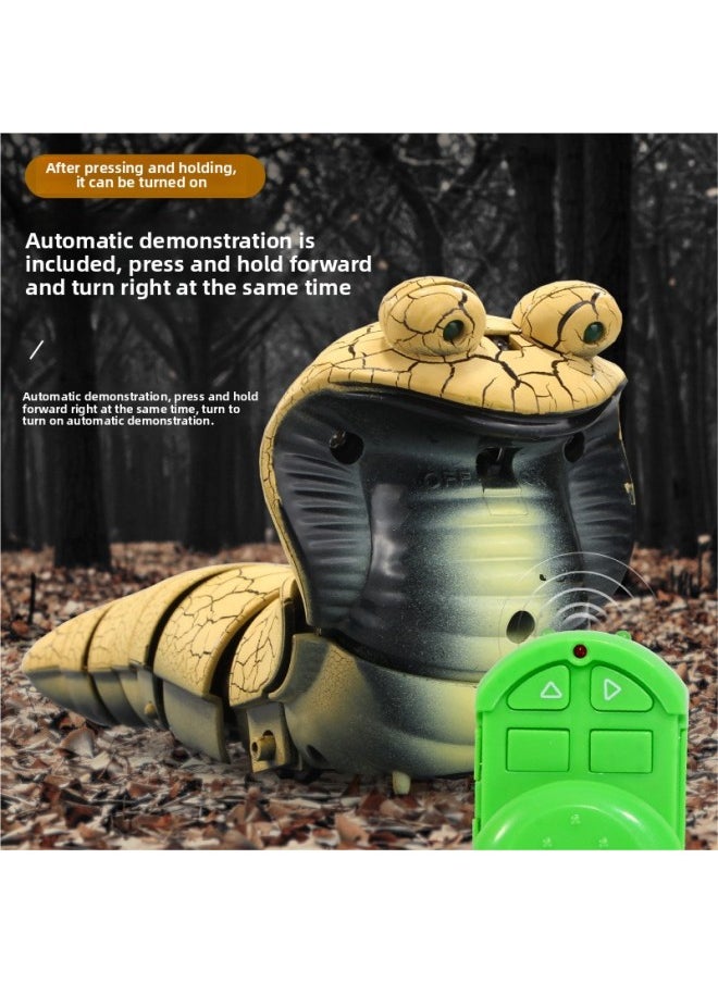Simulation Infrared Remote Control Small Cobra Strange Remote Control Mini Snake Simulation Animal Electric Toys-Color:7702 Small Cobra (yellow)  - Image 3
