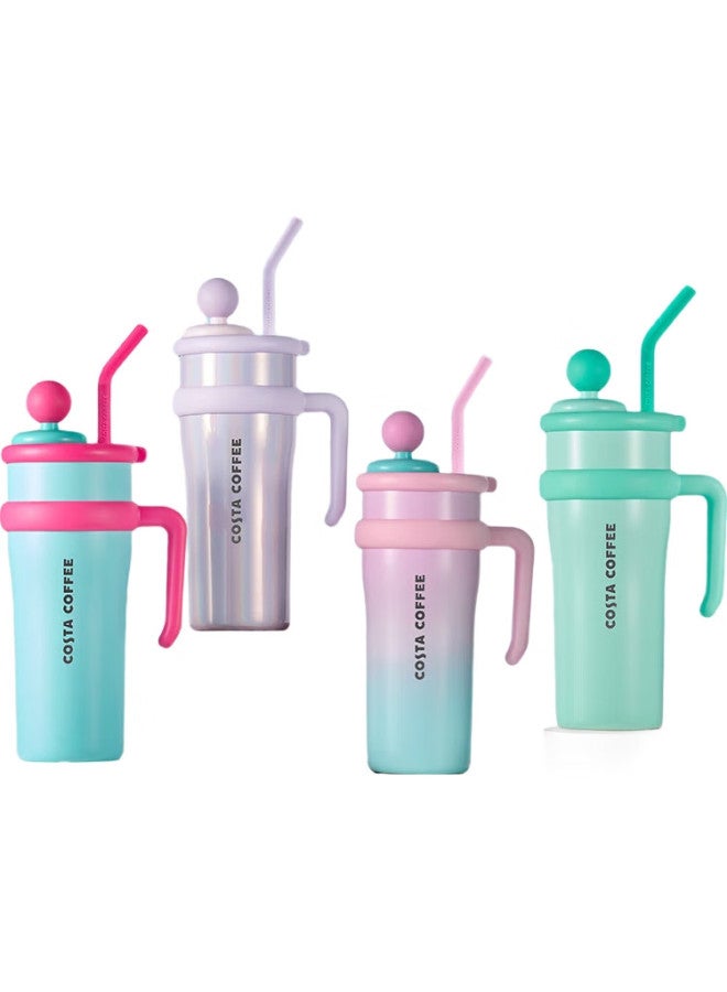 Costa Giant Large Capacity Insulated Water Bottle With Straw For Men And Women, Student Ice Cup, Stainless Steel Car Travel Gift - Image 3