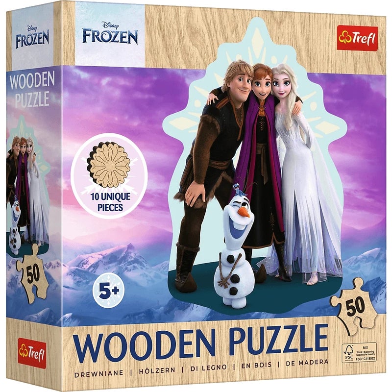 Trefl - Disney Frozen 2 Favorites Wooden Puzzle 50 Pieces - 20283 - Image 1