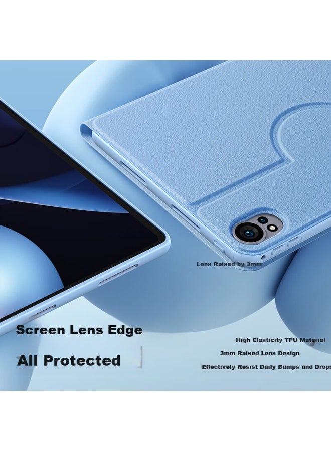 SmartDevil Shanmo Case For Huawei Matepad Pro 12.2, Matepad Pro 12.2 Inch Horizontal Vertical Rotating Full Coverage Blue Soft Light Version Universal Case - Image 5