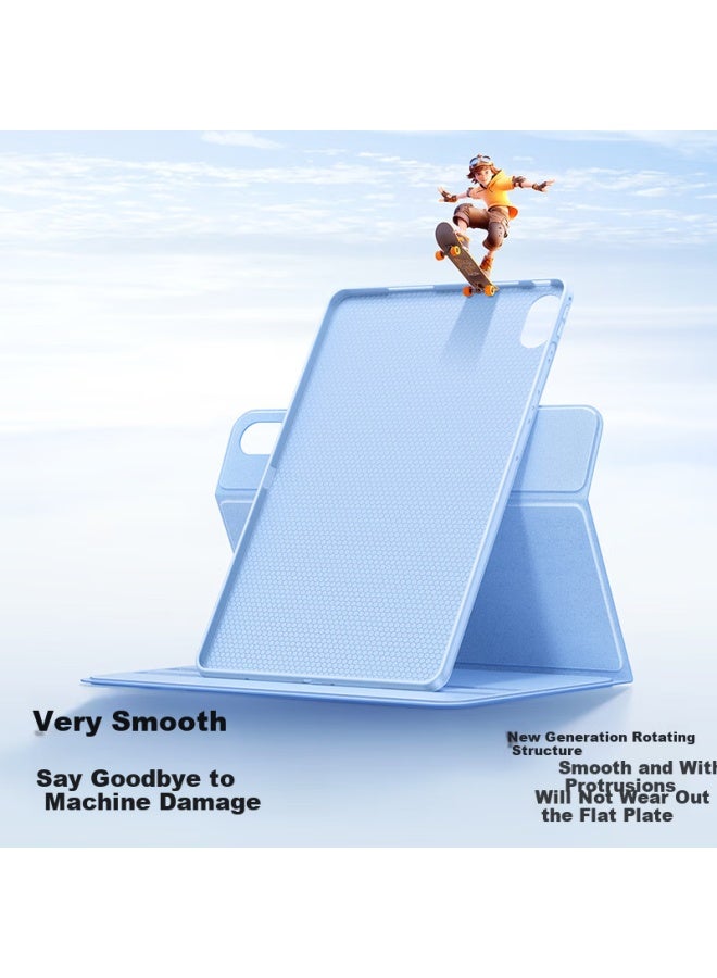 SmartDevil Shanmo Case For Huawei Matepad Pro 12.2, Matepad Pro 12.2 Inch Horizontal Vertical Rotating Full Coverage Blue Soft Light Version Universal Case - Image 4